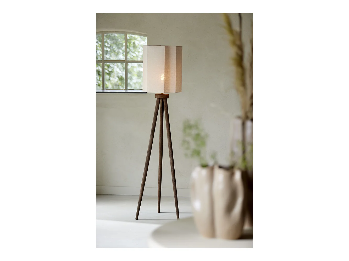 Abat-jour DASLI - Ø35x45cm - Marron