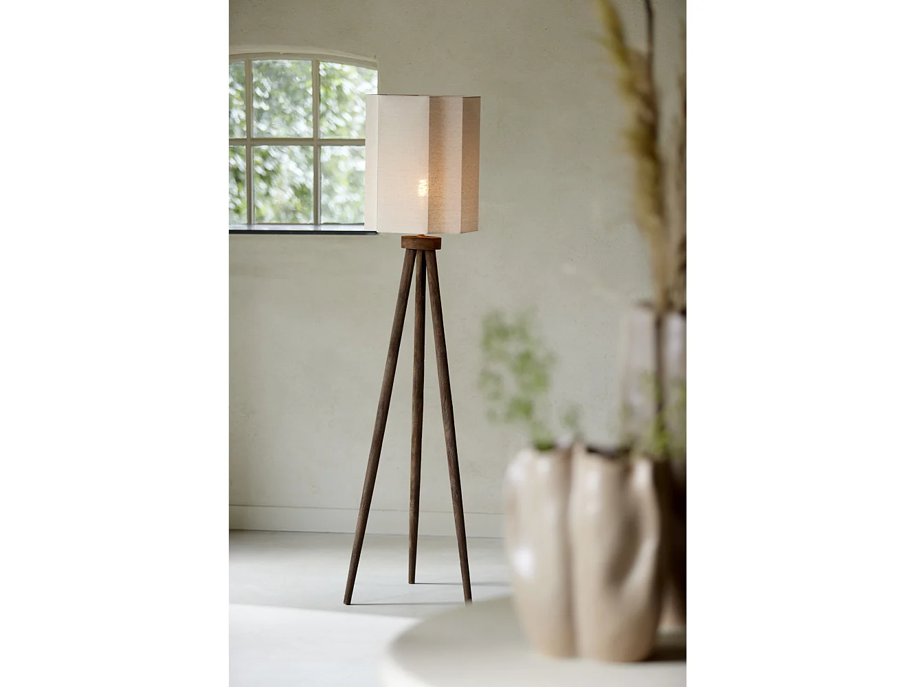 Abat-jour DASLI - Ø35x45cm - Marron