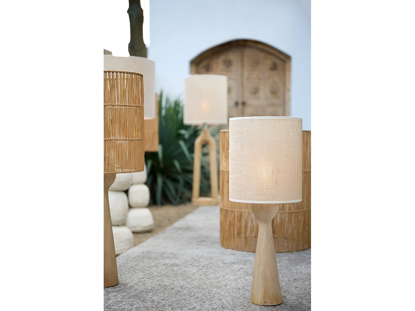 Abat-jour BRESKA - Ø25x30cm - Blanc