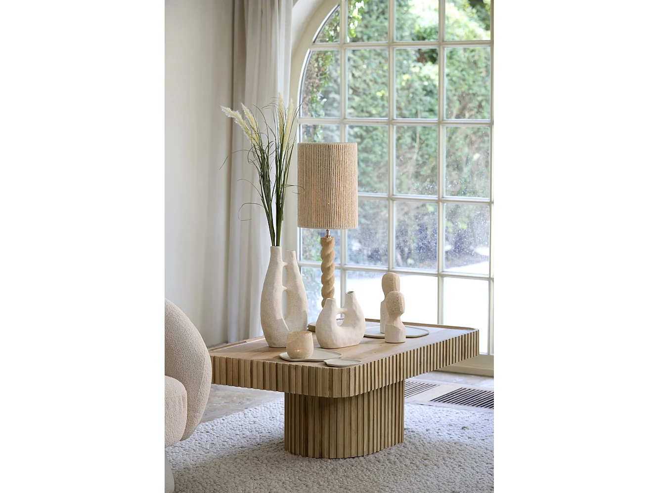 Abat-jour MEDANA - Ø25x36cm - Blanc