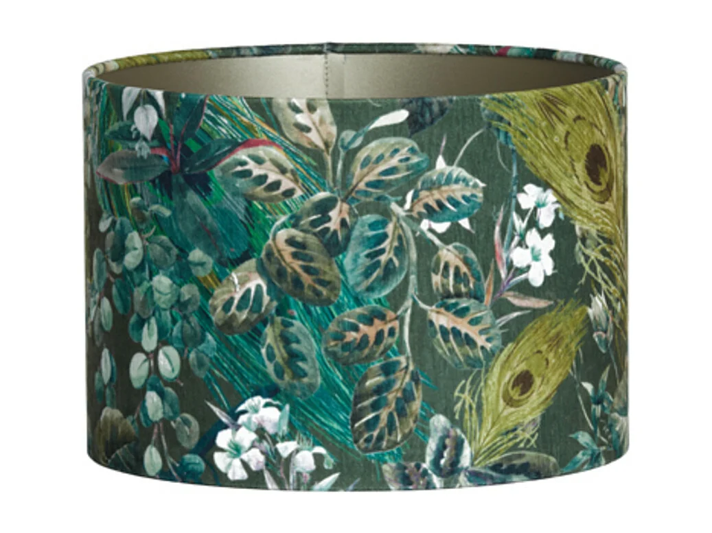 Abat-jour XENIA FLORA - Ø30x21cm - Vert