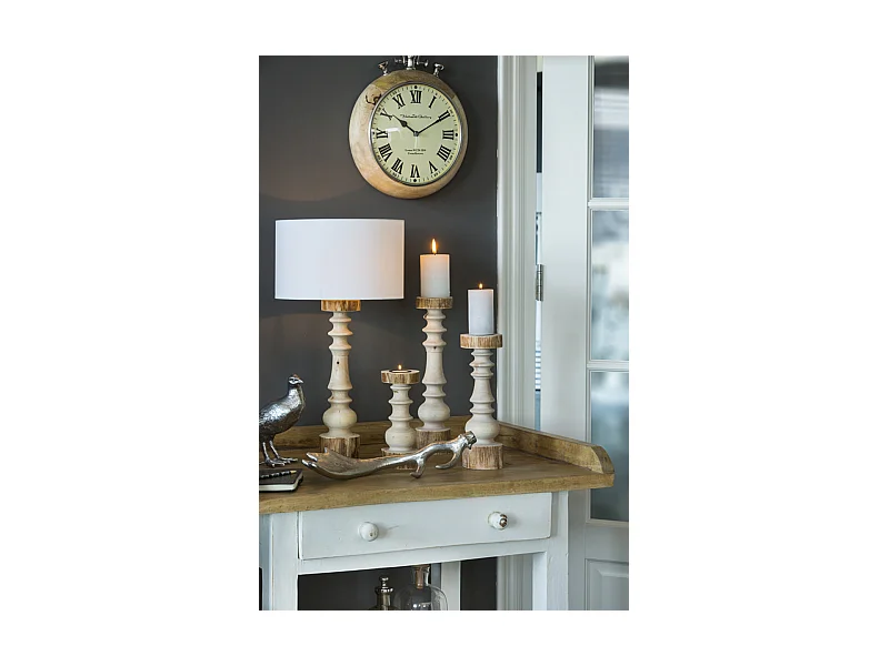 Lampenkap POLYCOTTON - Ø30x21cm - Wit