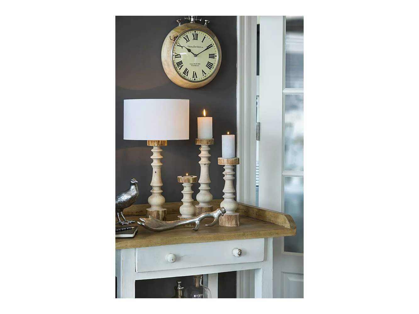 Lampenkap POLYCOTTON - Ø30x21cm - Wit