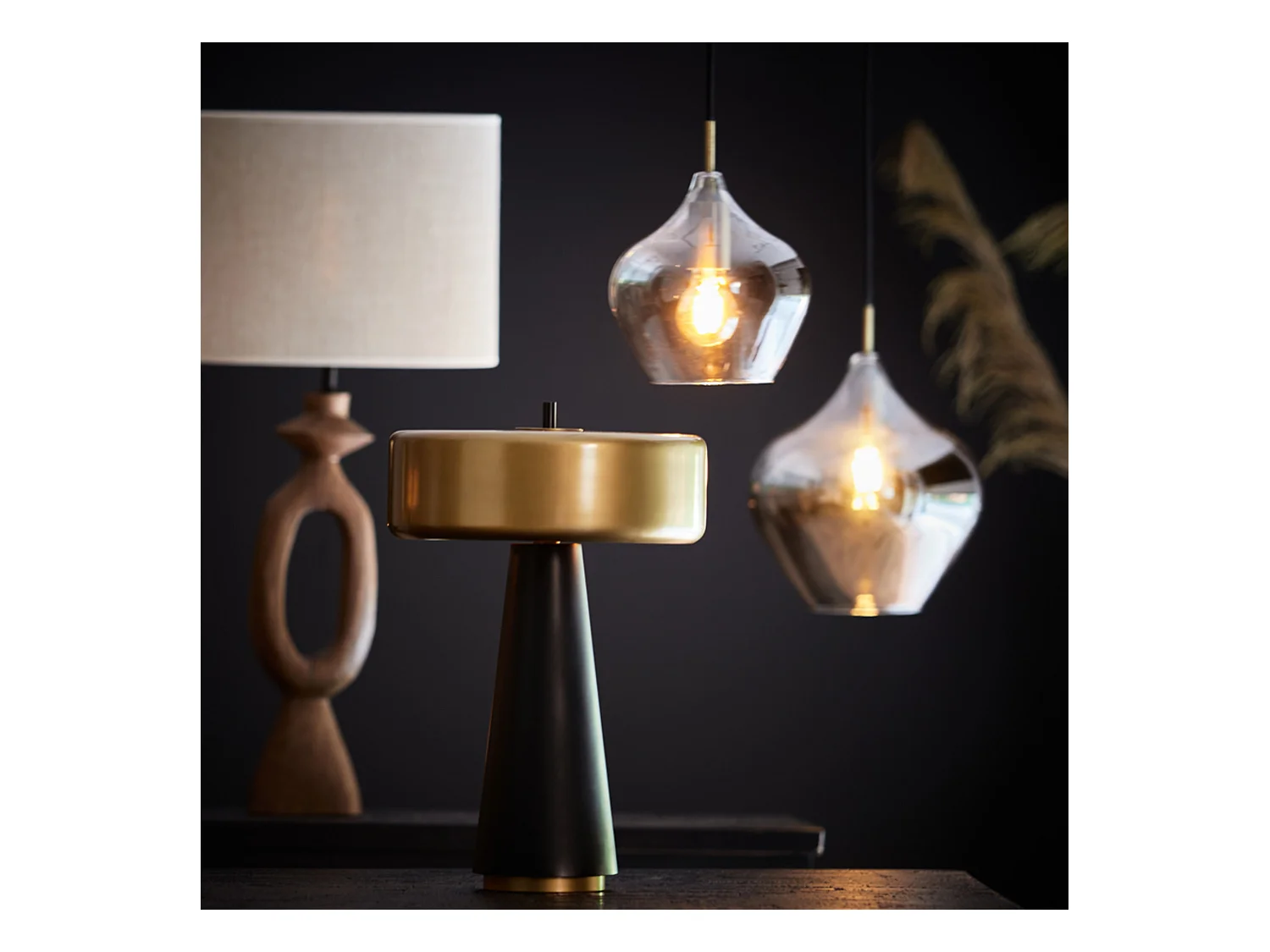 Lampenschirm BRESKA - 38x17,5x28cm - Weiß