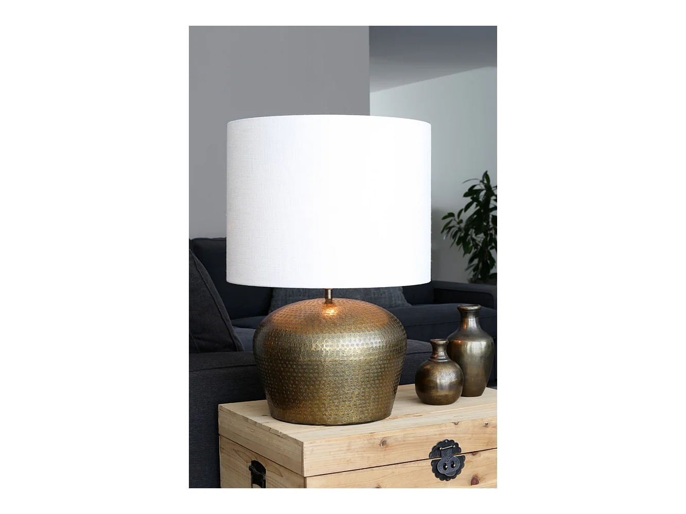 Lampenkap LIVIGNO - Ø50x38cm - Wit