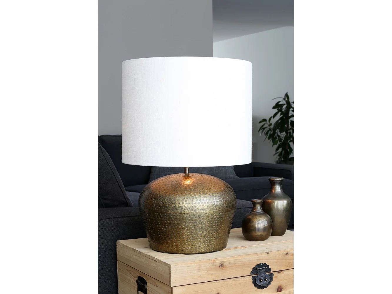 Lampenkap LIVIGNO - Ø50x38cm - Wit