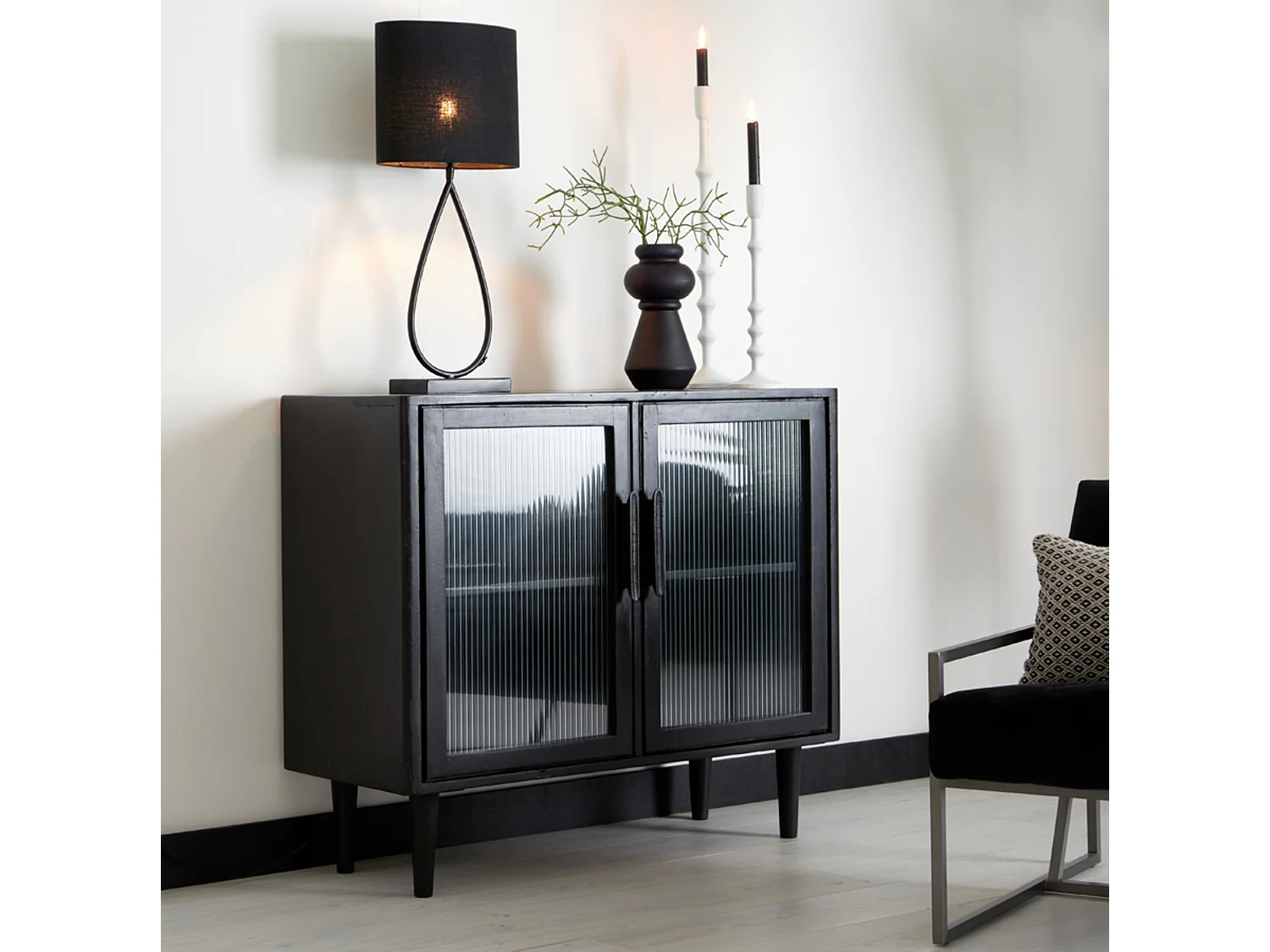 Abat-jour LIVIGNO - 30x15x25cm - Noir