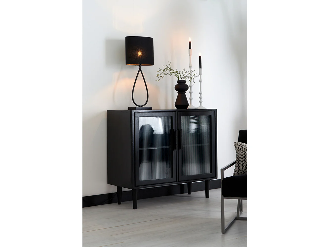 Abat-jour LIVIGNO - 30x15x25cm - Noir