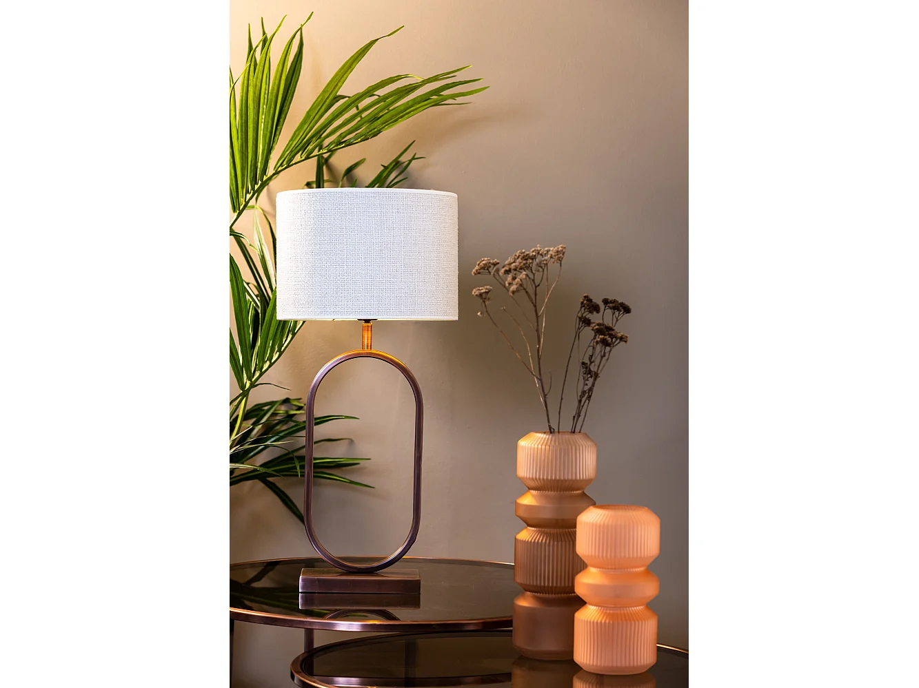 Abat-jour SAVERNA - Ø30x21cm - Blanc