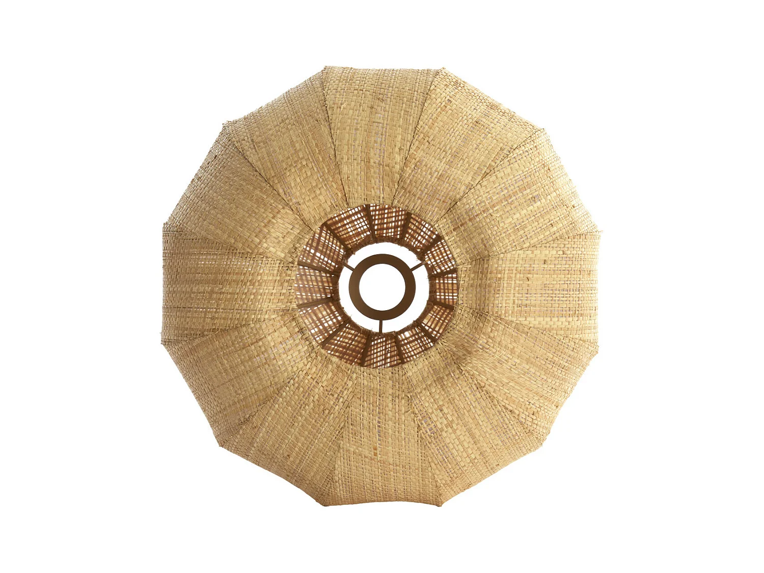 Lampenschirm RAFIKA - Ø40x19cm - Braun