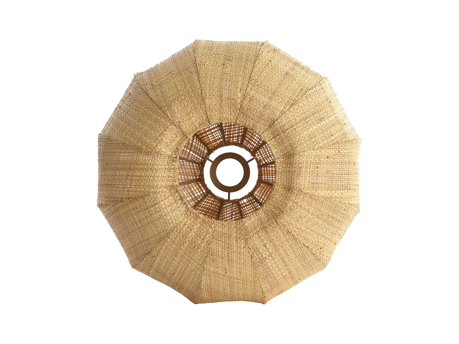 Lampenschirm RAFIKA - Ø40x19cm - Braun