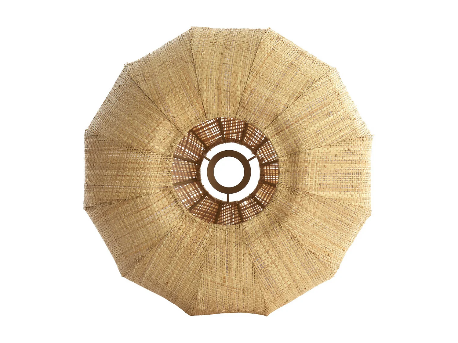 Lampenkap RAFIKA - Ø40x19cm - Bruin