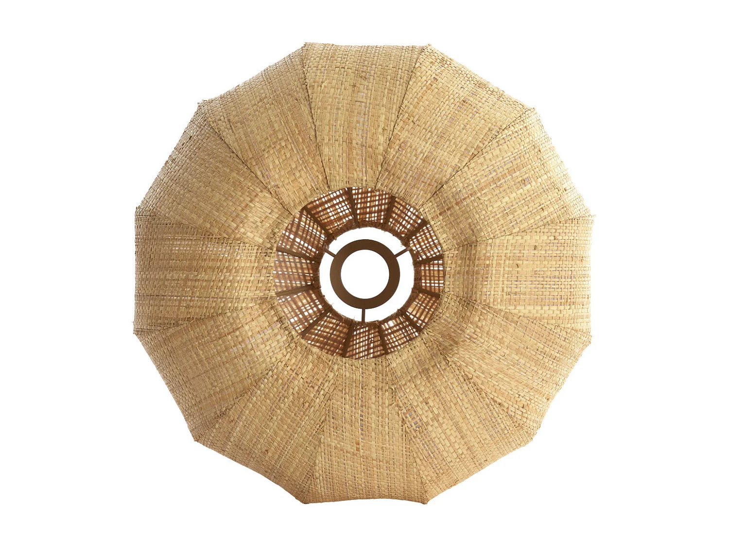 Lampenkap RAFIKA - Ø40x19cm - Bruin