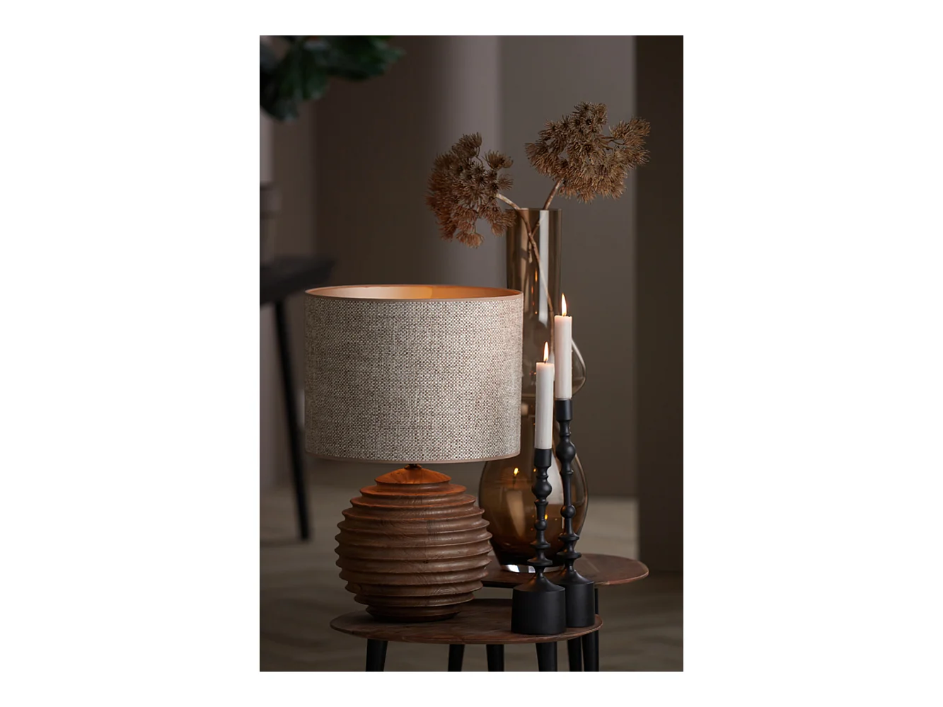 Lampenschirm SAVERNA - Ø40x30cm - Braun