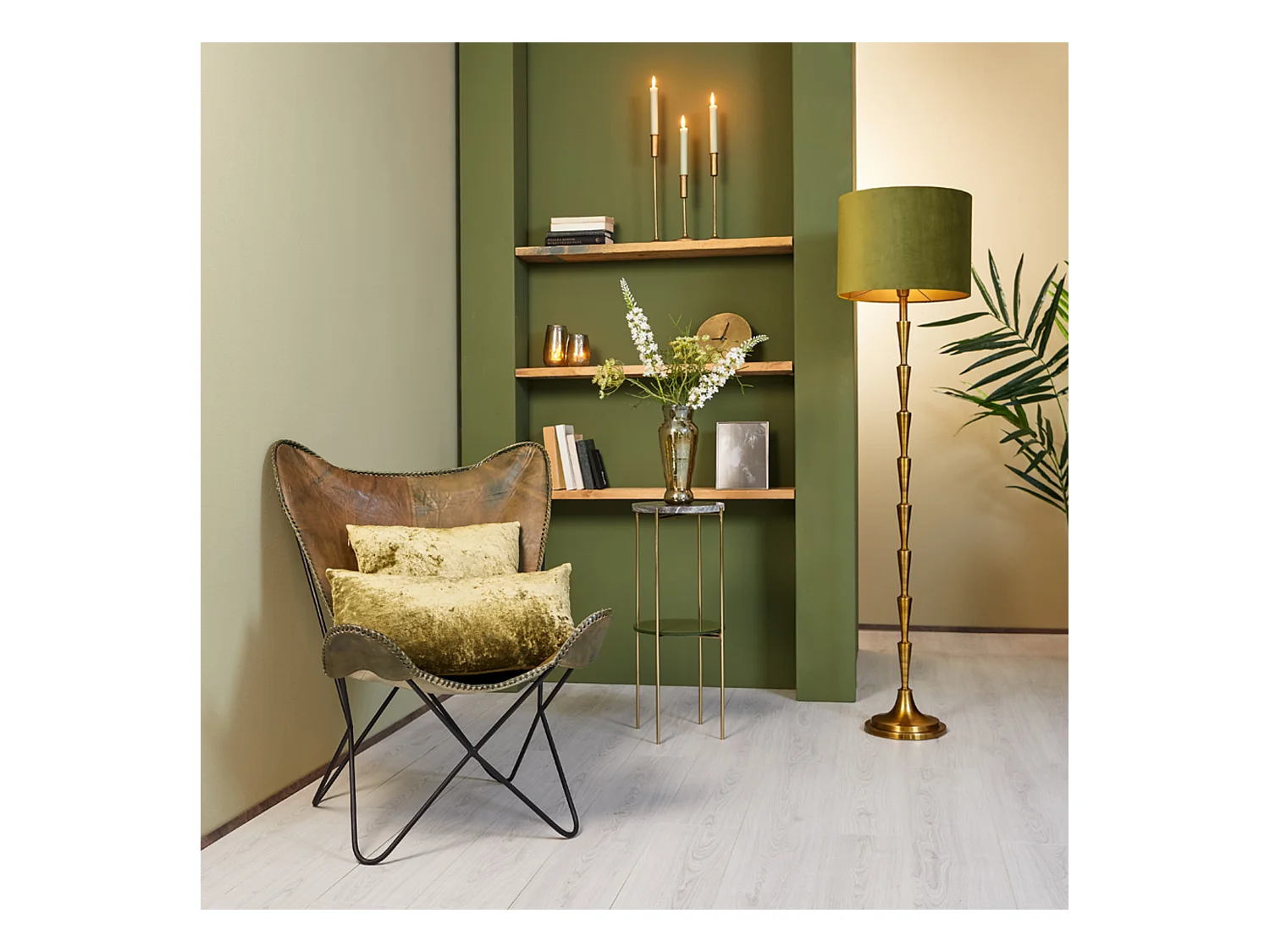 Abat-jour VELOURS - Ø40x30cm - Vert