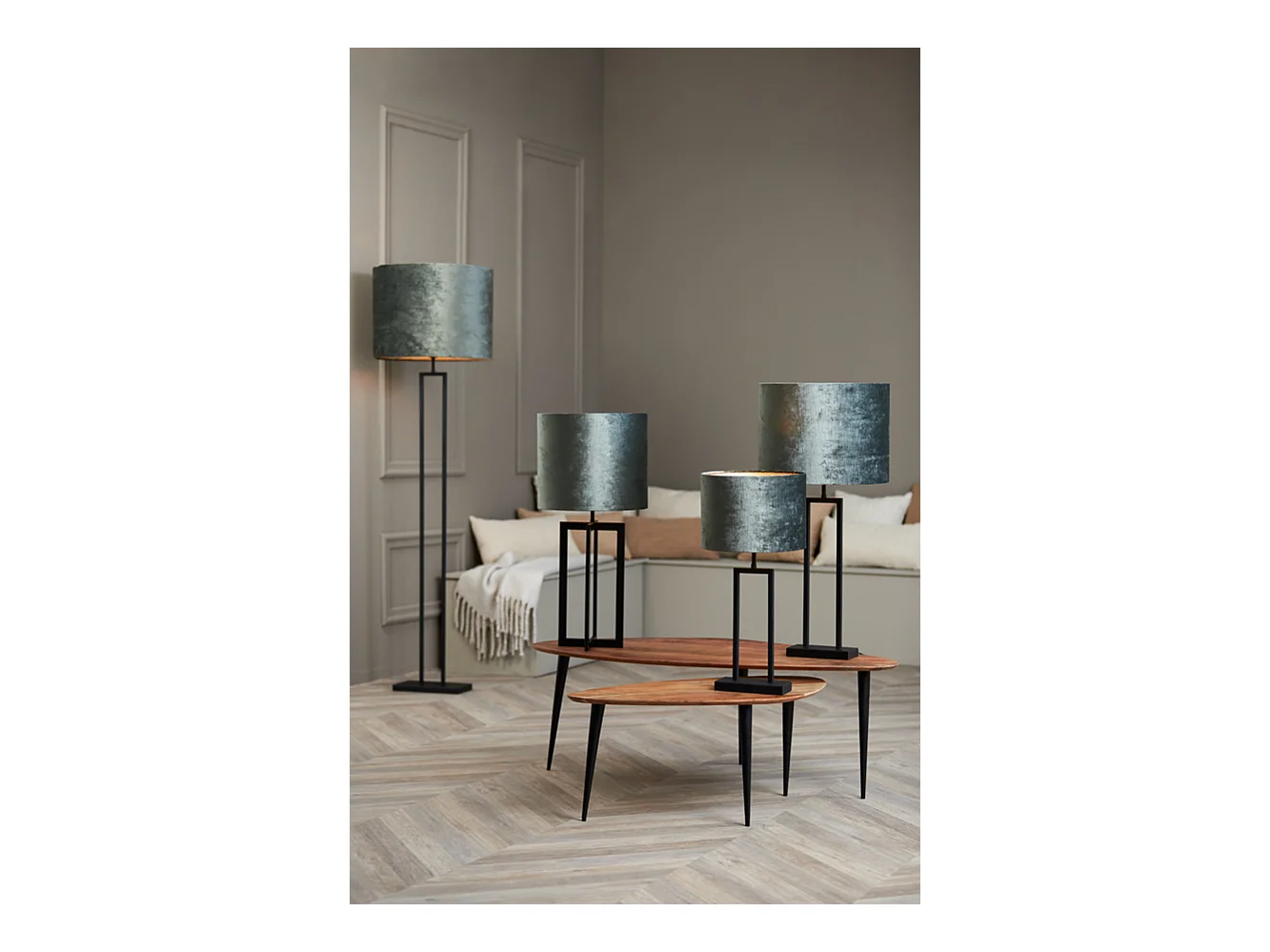 Lampenschirm GEMSTONE - Ø40x30cm - Grau