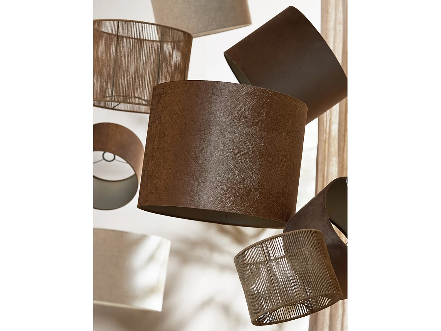 Lampenkap LUBIS - Ø50x38cm - Bruin