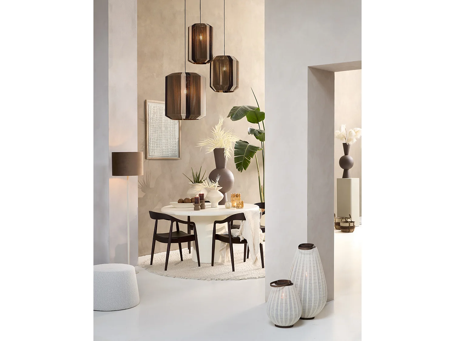 Abat-jour VELOURS - Ø40x30cm - Marron