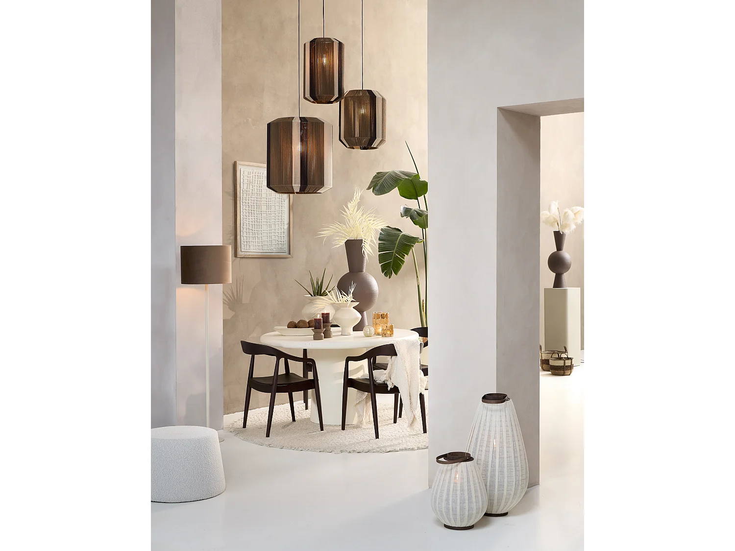 Abat-jour VELOURS - Ø40x30cm - Marron