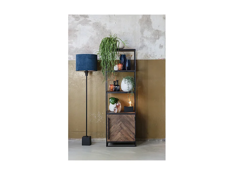 Abat-jour VELOURS - Ø40x30cm - Bleu