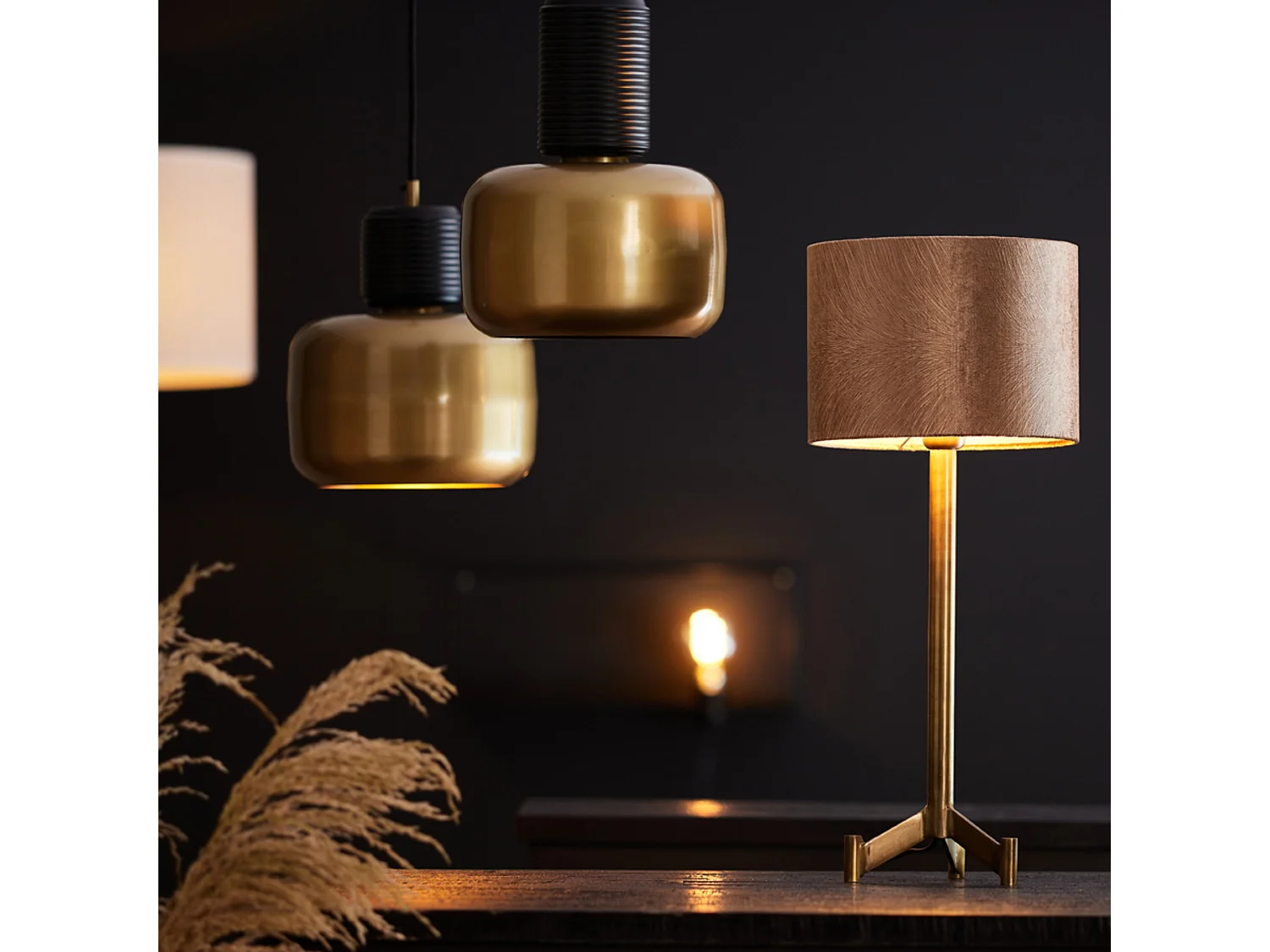 Lampenschirm LUBIS - Ø25x18cm - Braun