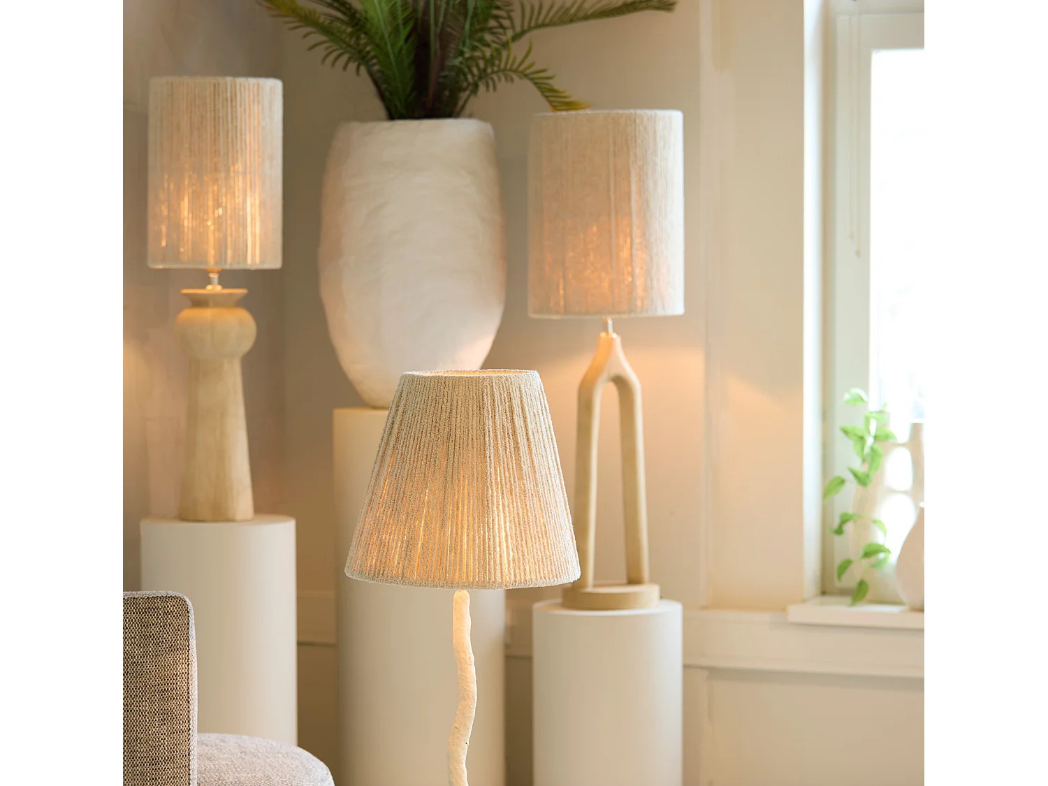 Abat-jour MEDANA - Ø35x30cm - Blanc