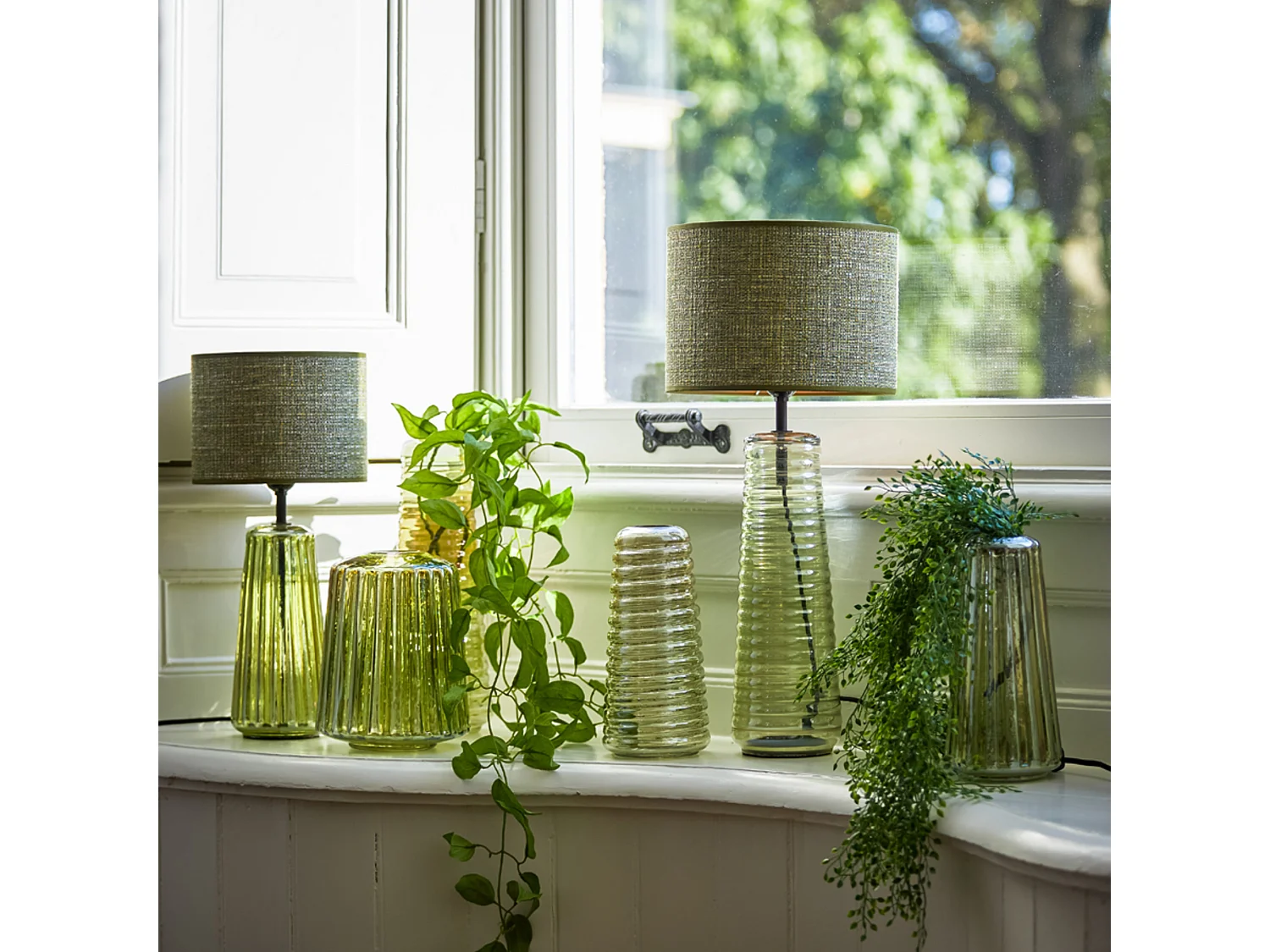 Lampenschirm TWEED - Ø25x18cm - Grün