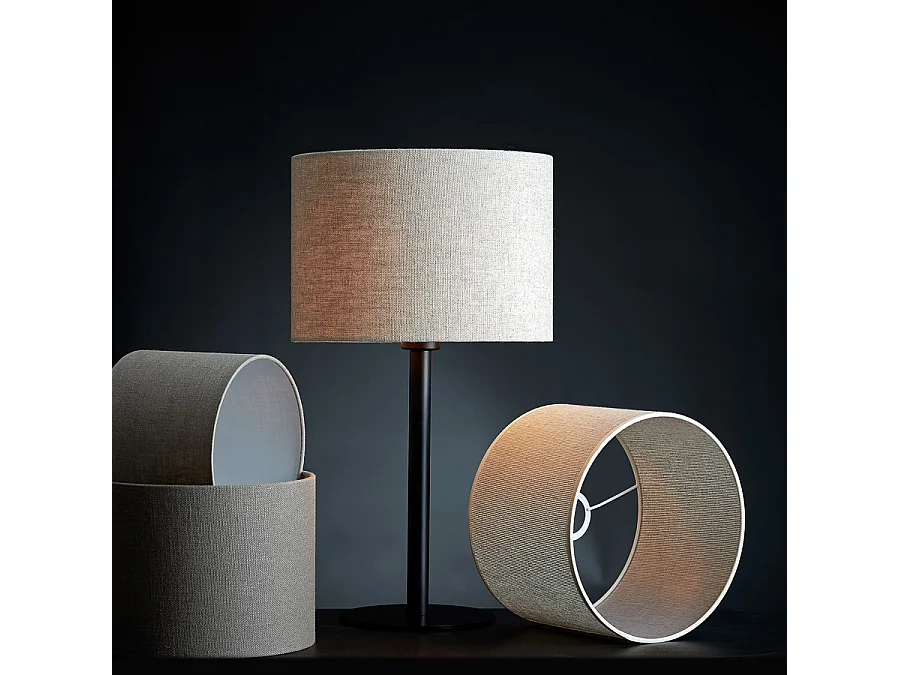 Abat-jour LIVIGNO - Ø25x18cm - Marron