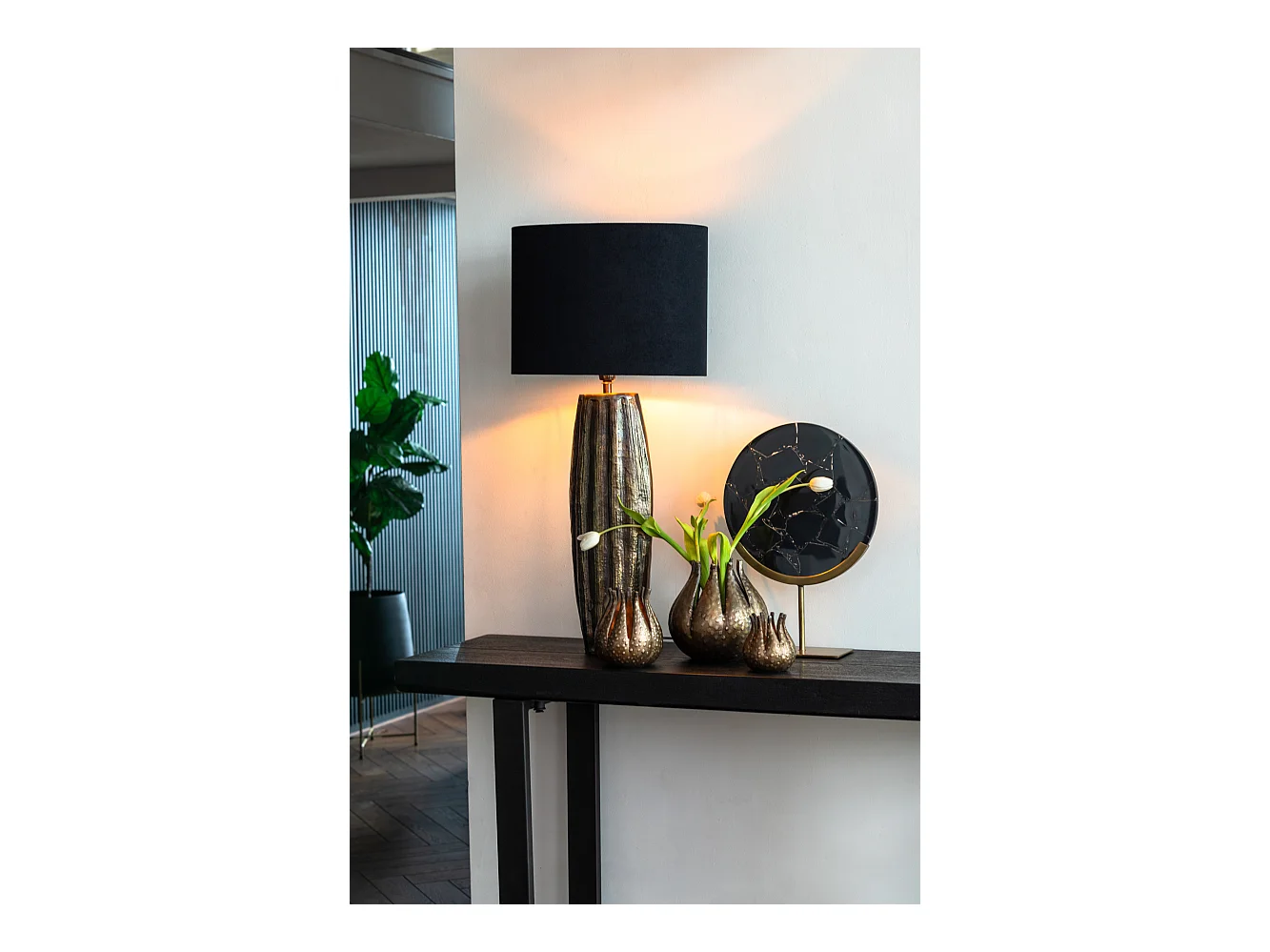 Lampenschirm VELOURS - 30x15x25cm - Schwarz