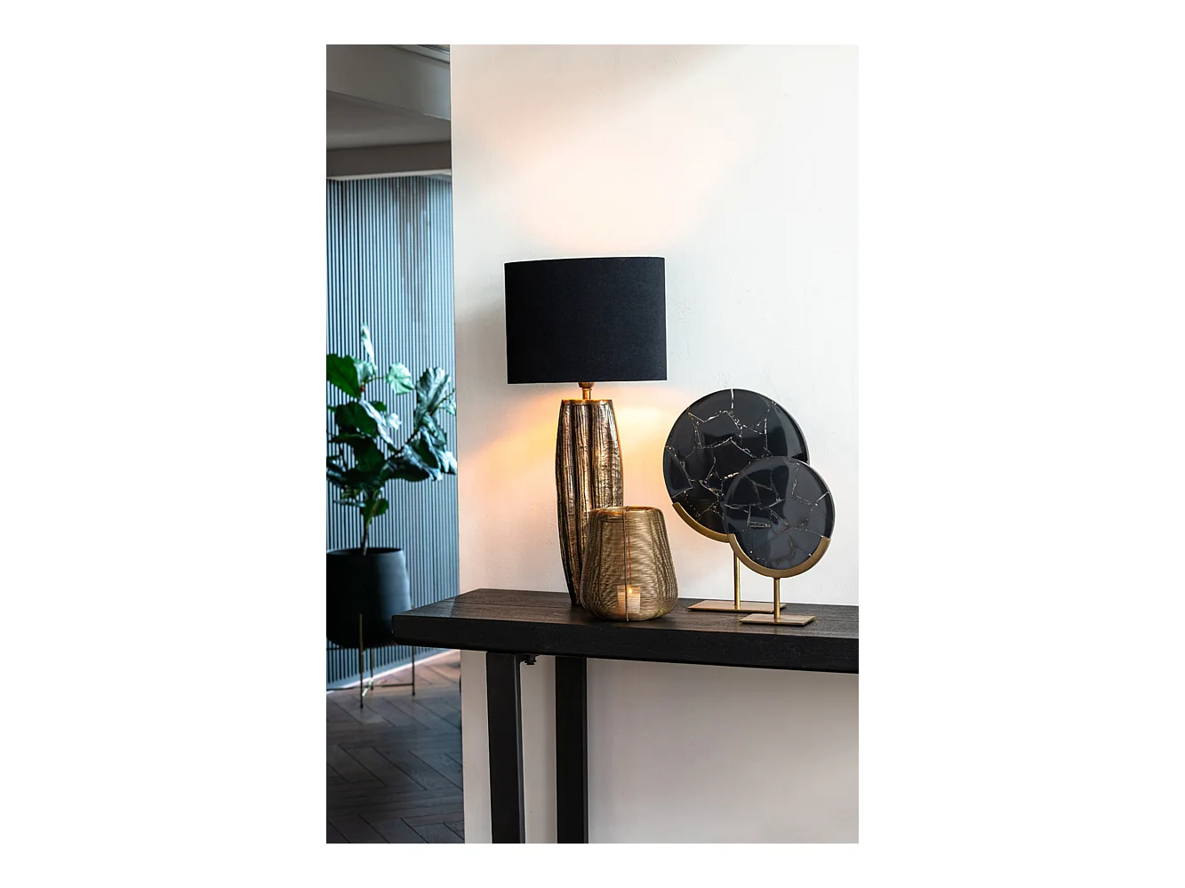 Lampenschirm VELOURS - 30x15x25cm - Schwarz