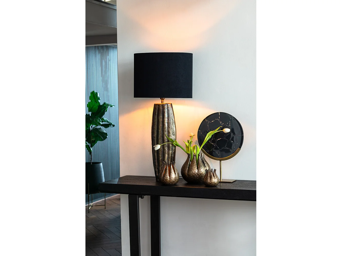 Abat-jour VELOURS - 30x15x25cm - Noir