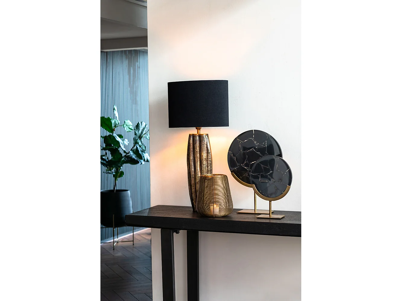 Abat-jour VELOURS - 30x15x25cm - Noir