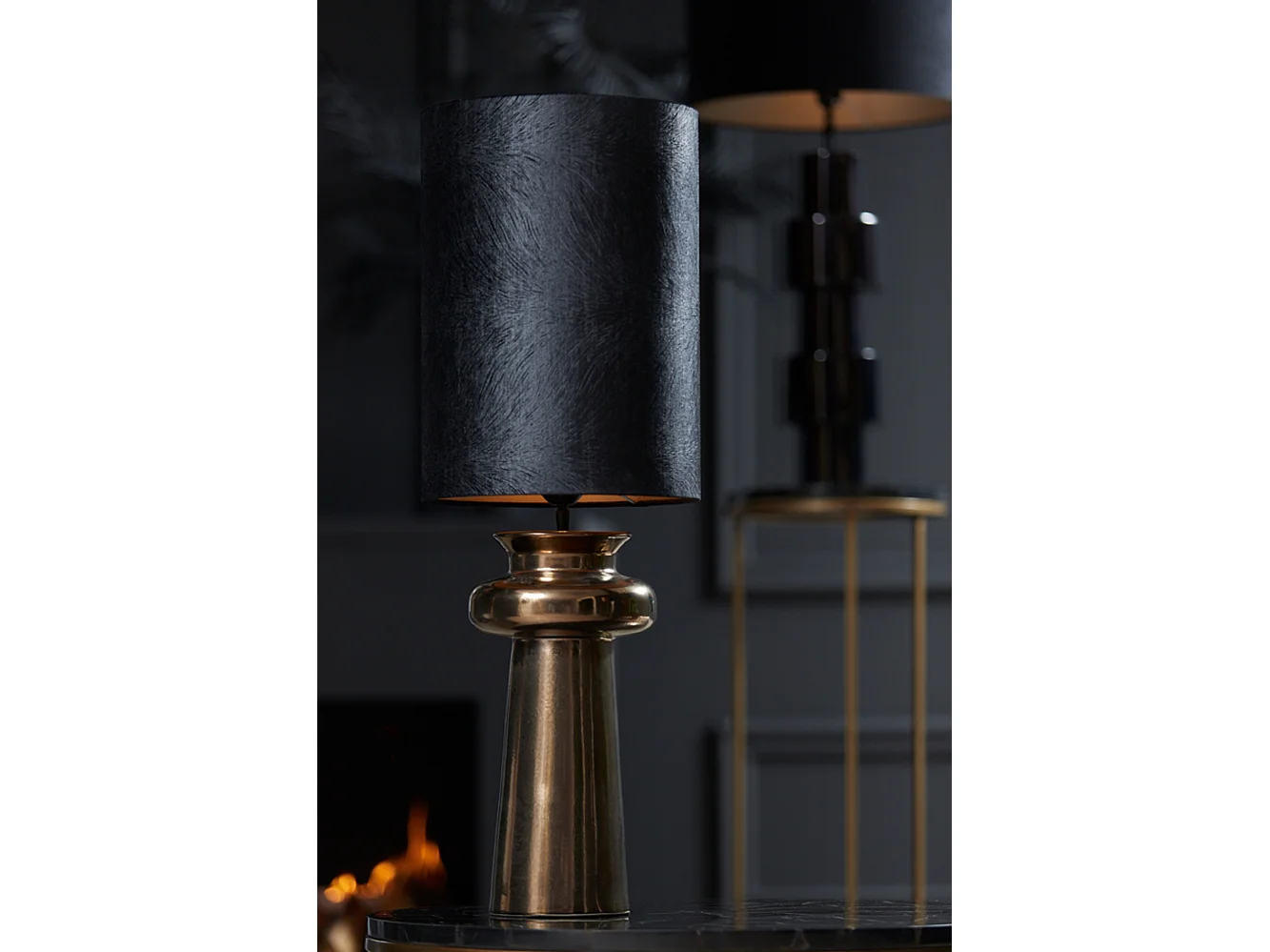 Abat-jour LUBIS - Ø30x42cm - Noir