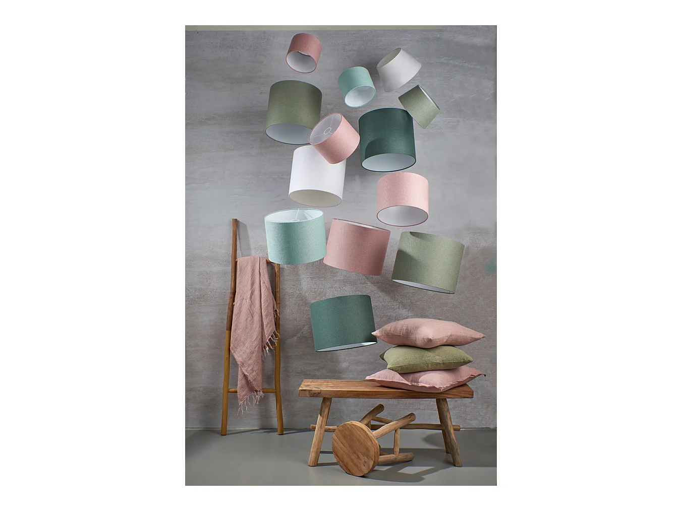 Lampenkap LIVIGNO - Ø25x18cm - Roze