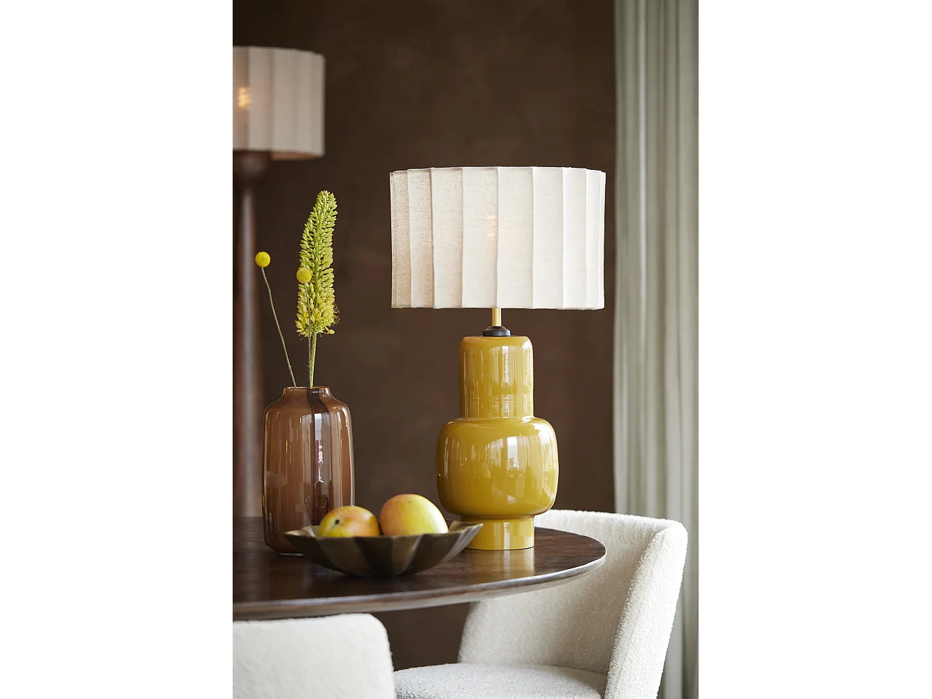 Abat-jour DISLI - Ø35x22cm - Marron