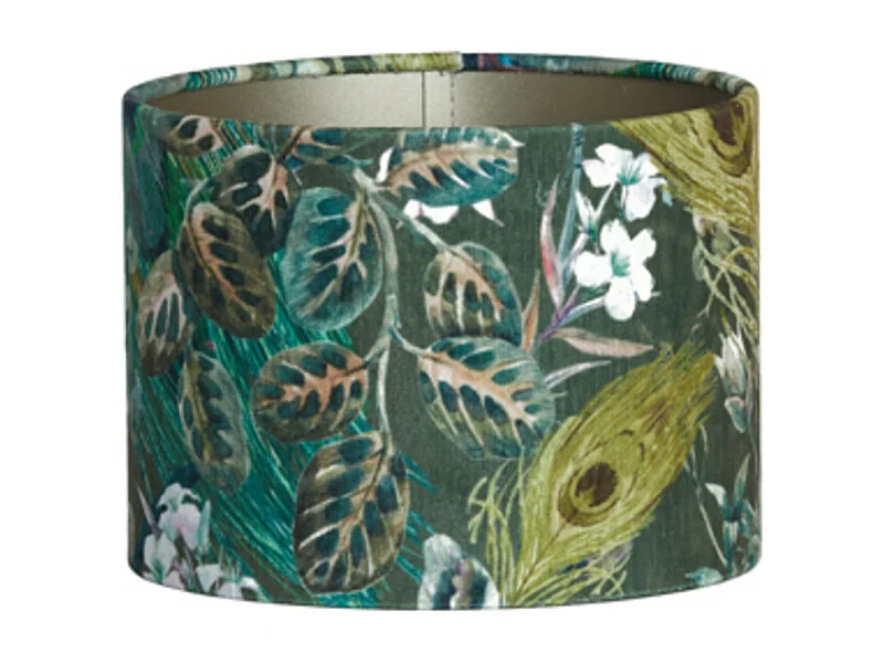Lampenschirm XENIA FLORA - Ø25x18cm - Grün