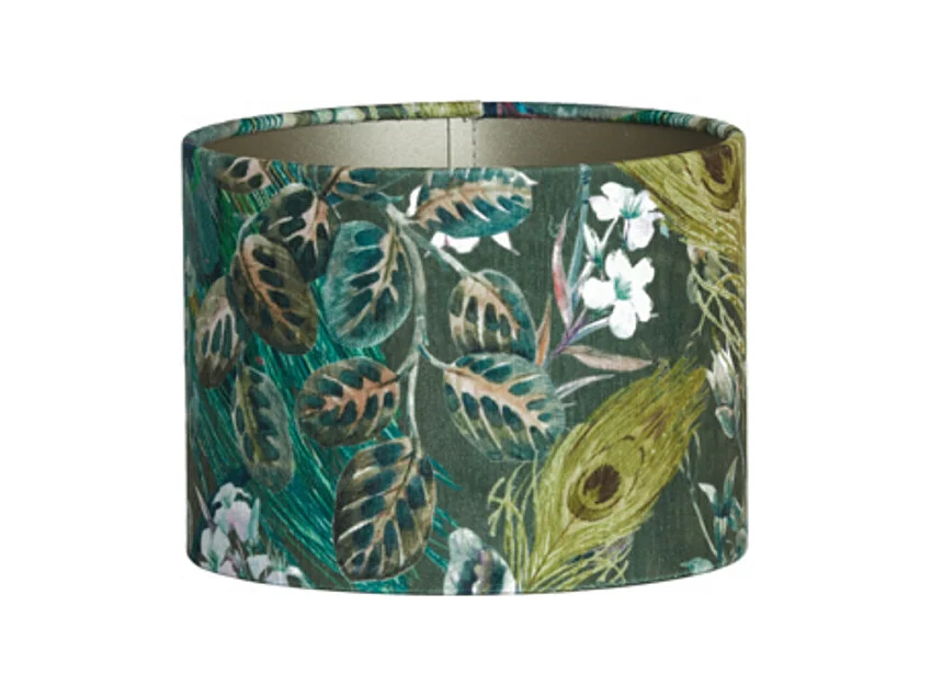 Lampenschirm XENIA FLORA - Ø25x18cm - Grün