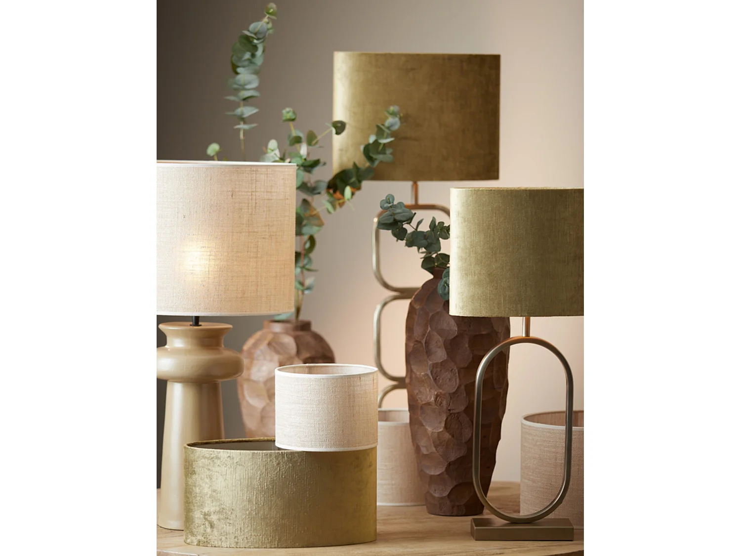 Abat-jour SENDAI - Ø20x15cm - Marron