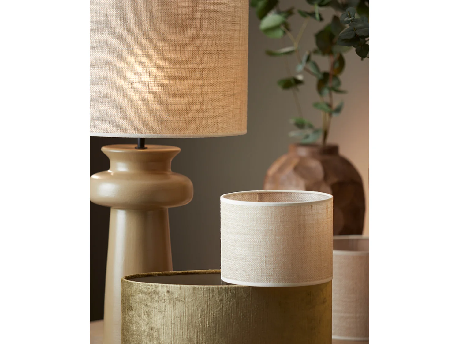 Abat-jour SENDAI - Ø20x15cm - Marron