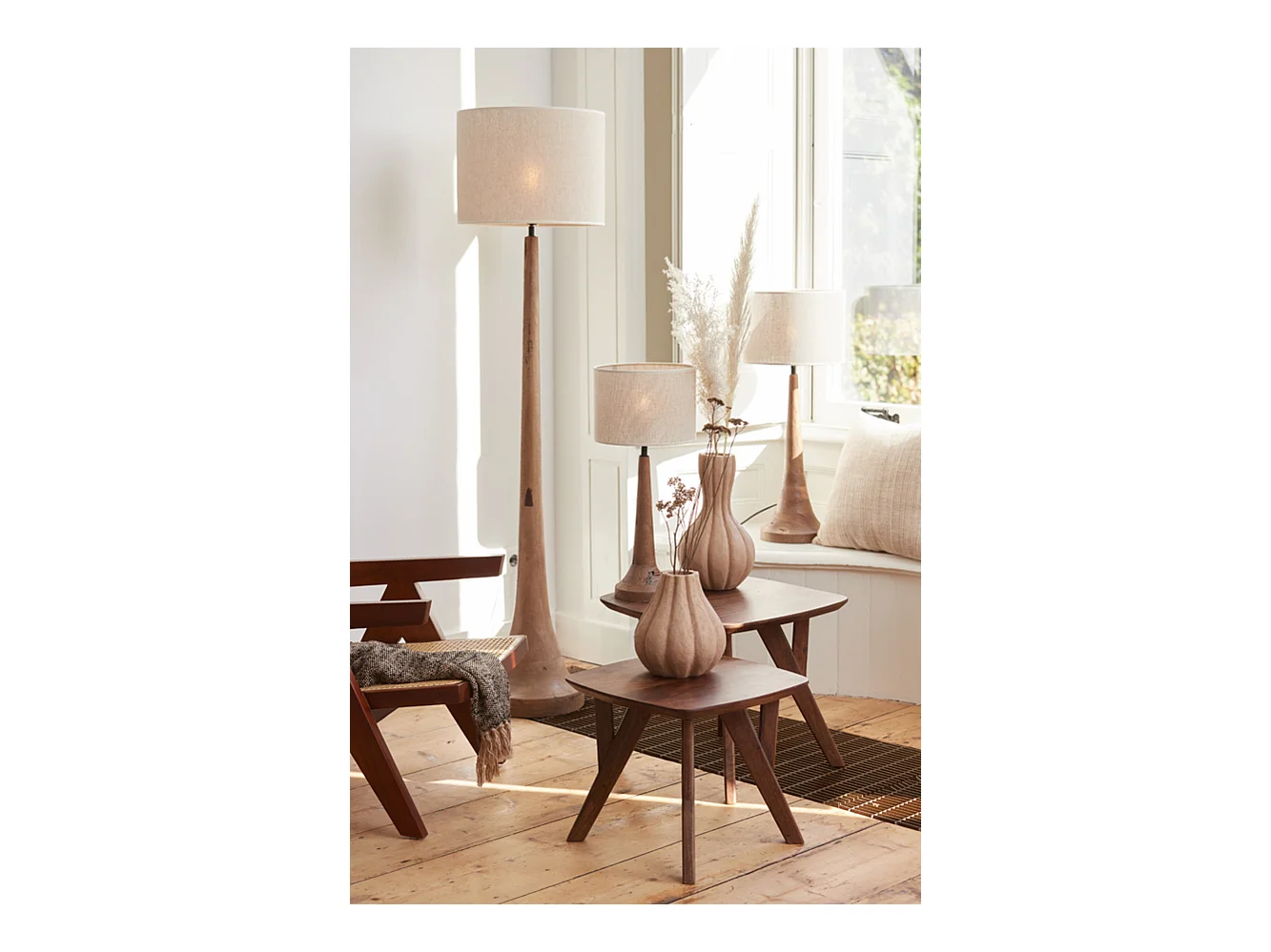 Abat-jour BRESKA - Ø40x30cm - Blanc