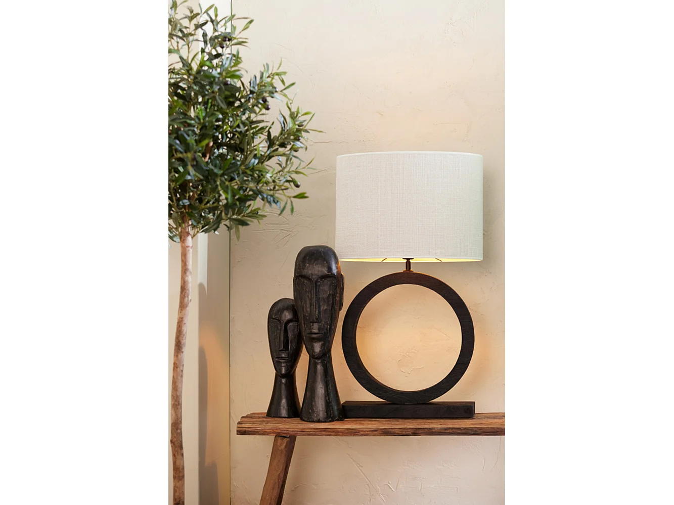 Abat-jour SAVERNA - 45x21x32cm - Blanc