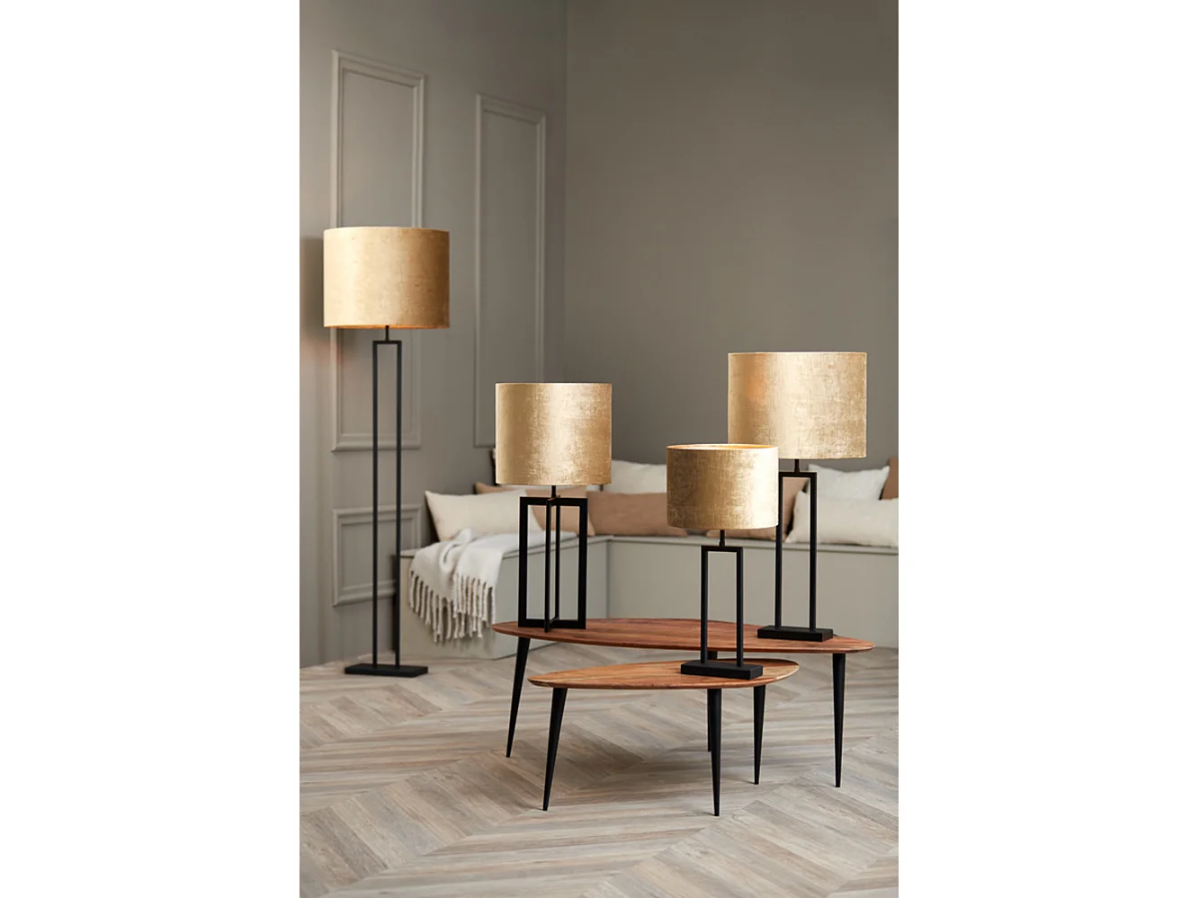 Lampenkap GEMSTONE - Ø50x38cm - Brons