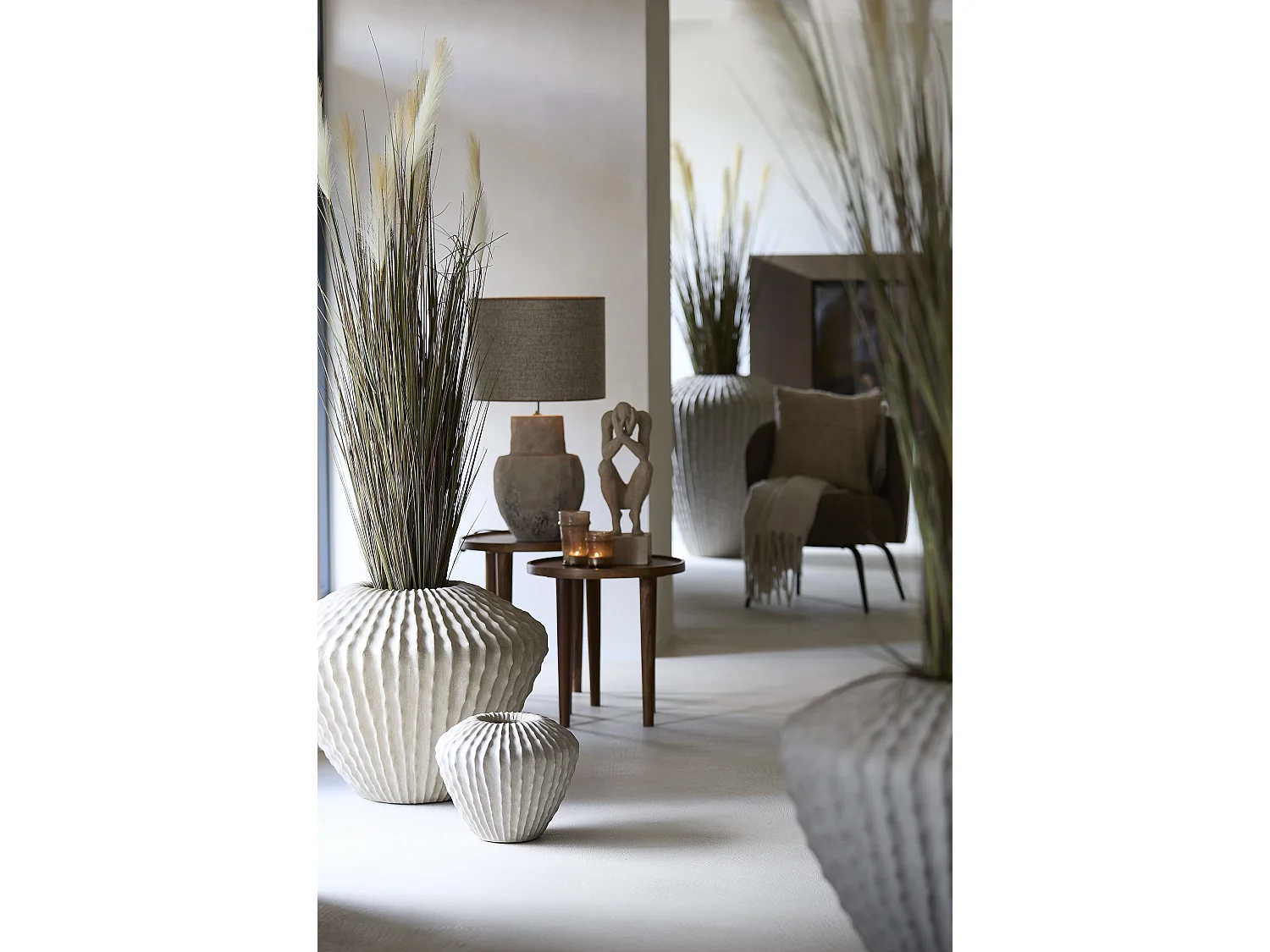 Lampenkap SAVERNA - Ø35x30cm - Bruin