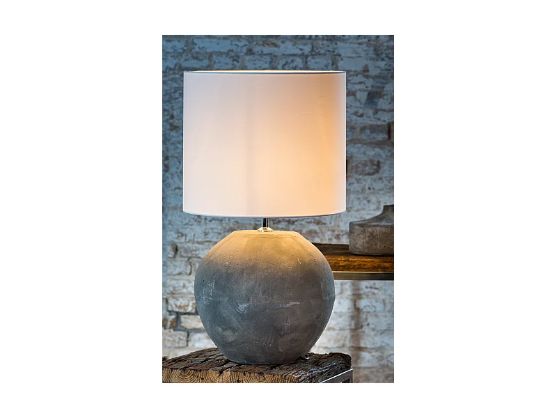 Lampenschirm POLYCOTTON - Ø50x38cm - Weiß