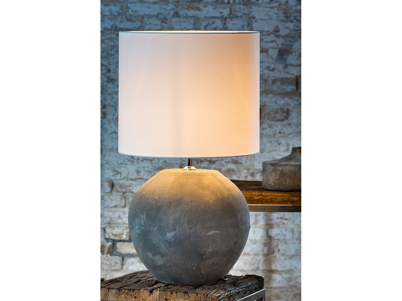 Lampenkap POLYCOTTON - Ø50x38cm - Wit