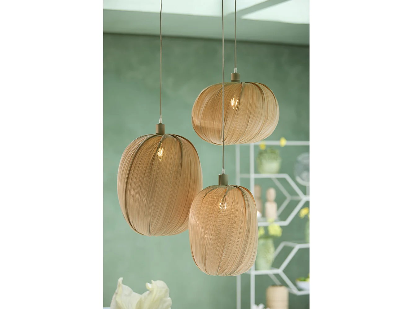 Abat-jour PALMADO - Ø36x50cm - Marron