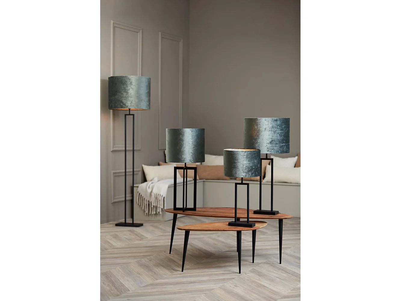 Abat-jour GEMSTONE - Ø30x21cm - Gris