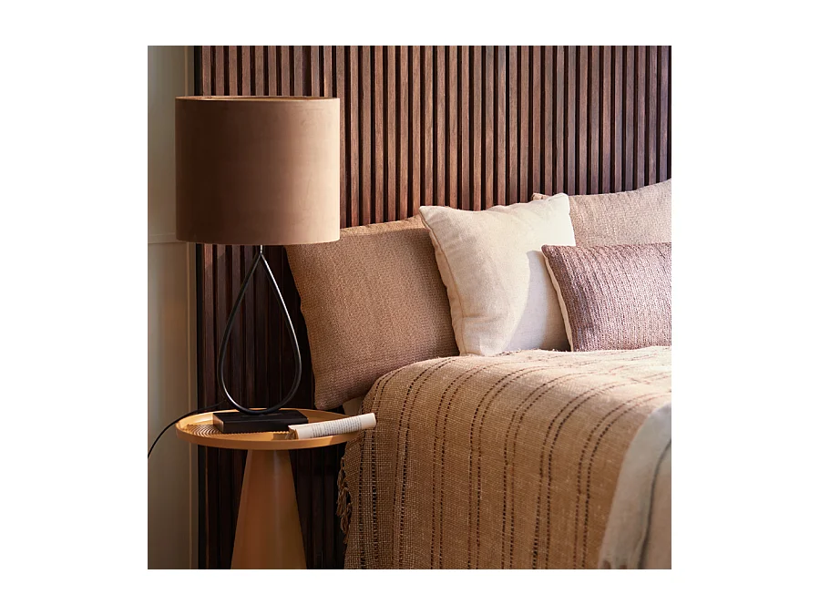 Lampenschirm VELOURS - Ø35x30cm - Braun