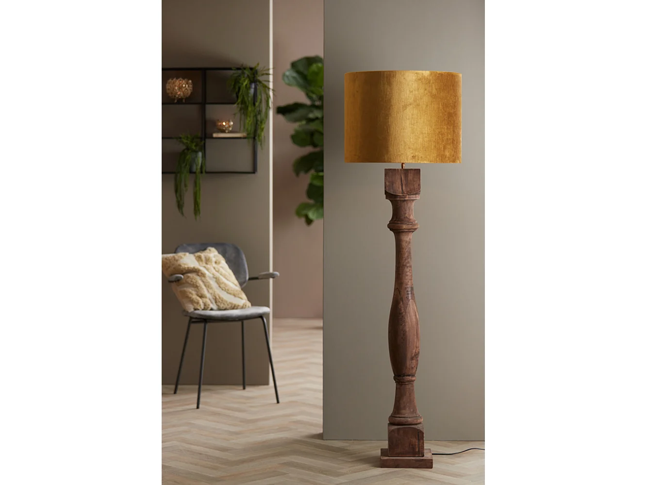 Abat-jour GEMSTONE - Ø50x38cm - Doré