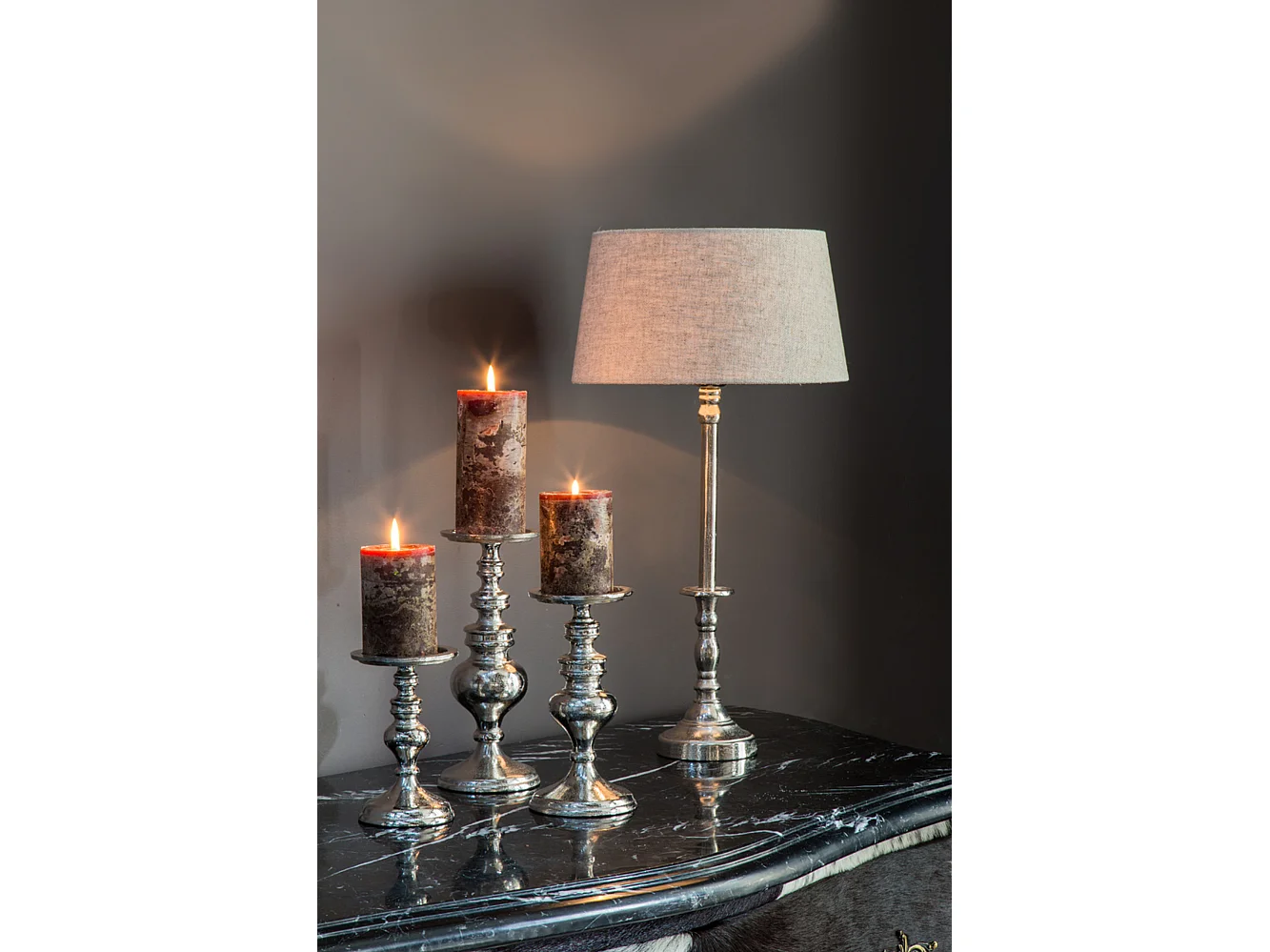 Abat-jour LIVIGNO - 30x25x16cm - Marron